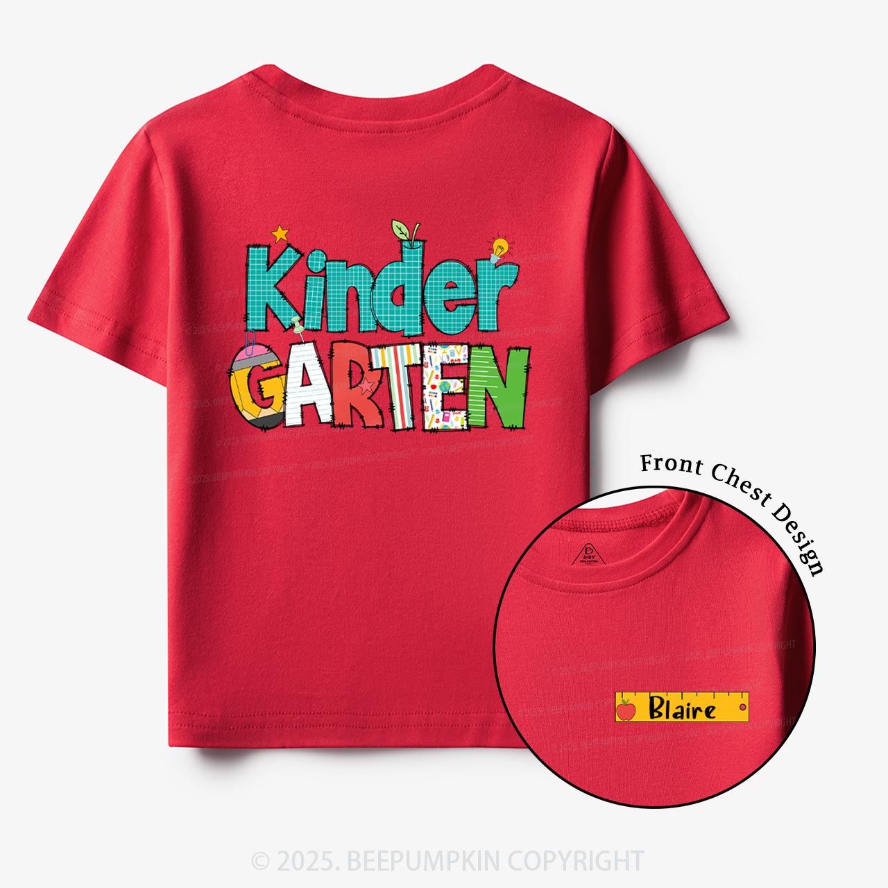 Personalized Letter Grade Toddler&Kid's Tees Beepumpkin