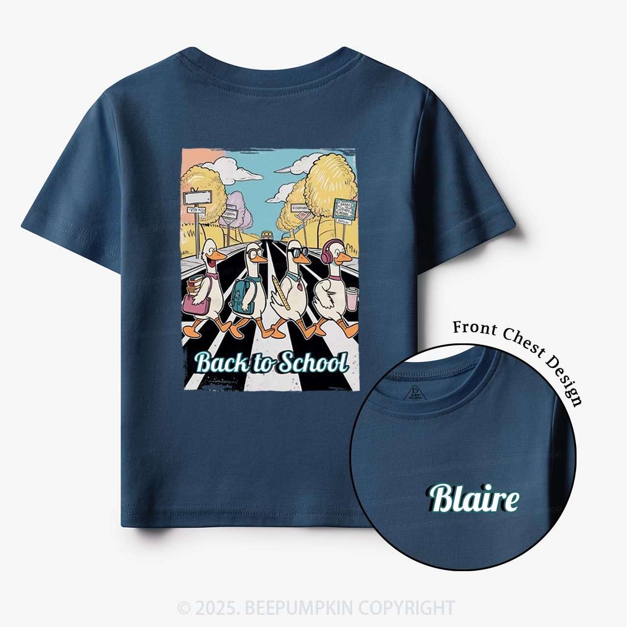 Personalized Silly Goose Back To School Toddler&Kid's Tees Beepumpkin