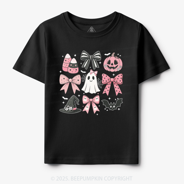  Pink Bow Coquette Halloween Toddler&Kid's Tees Beepumpkin