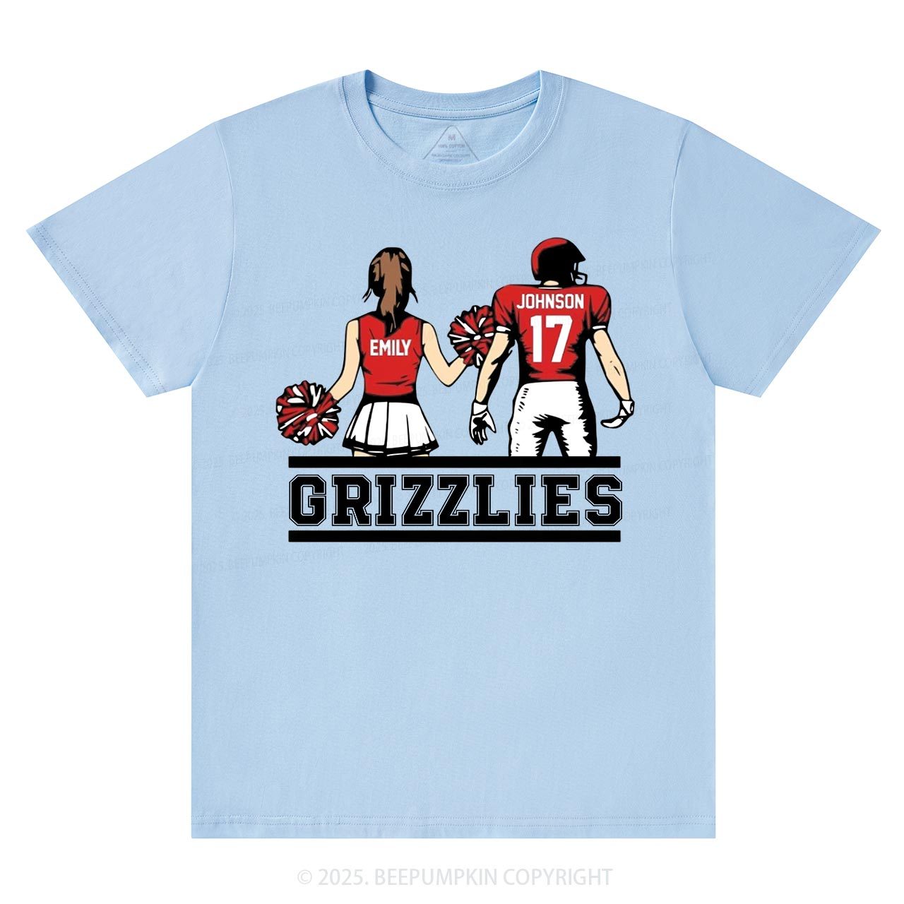 Personalized Football And Cheer Mom T-Shirts Beepumpkin