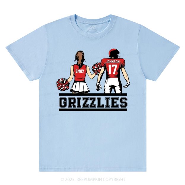 Personalized Football And Cheer Mom T-Shirts Beepumpkin