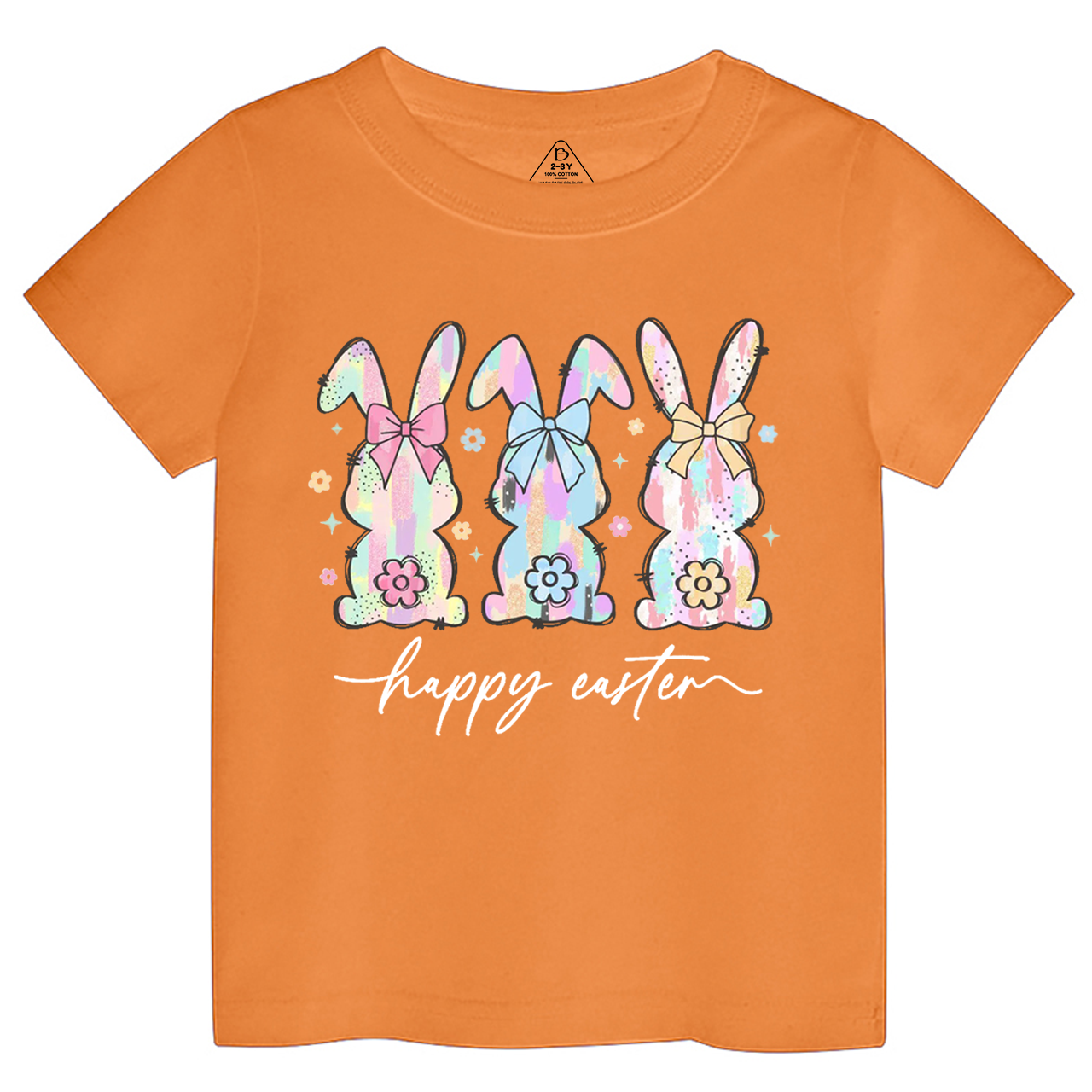 Colorful Easter Bunny Trio Toddler&Kid's Tees Beepumpkin
