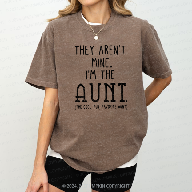 They Aren't Mine I'm The Aunt Washed Tees