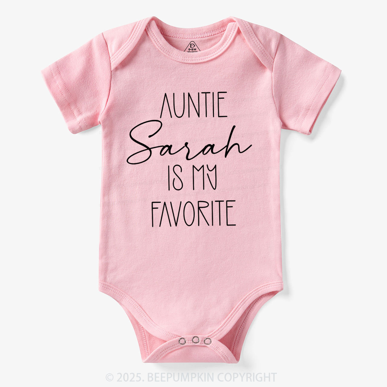 Personalized Auntie Is My Favorite Bodysuit Beepumpkin