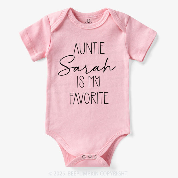 Personalized Auntie Is My Favorite Bodysuit Beepumpkin