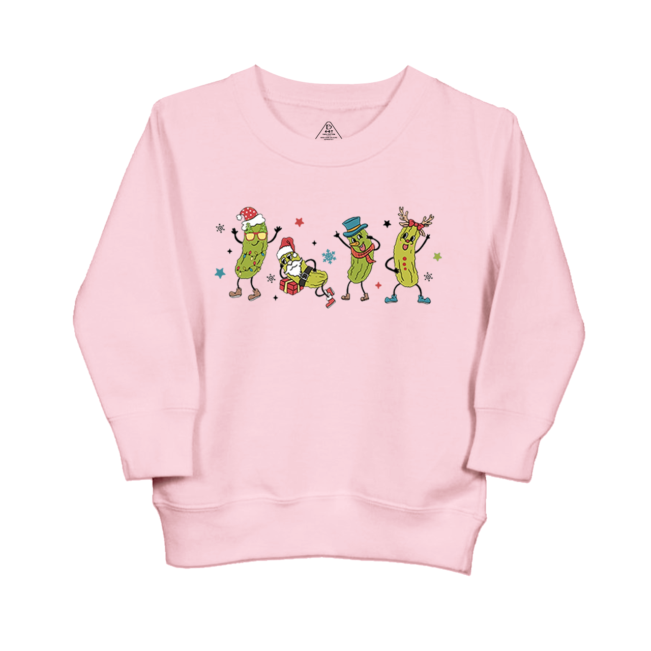 Retro Pickles Christmas Santa  Kids Sweatshirt