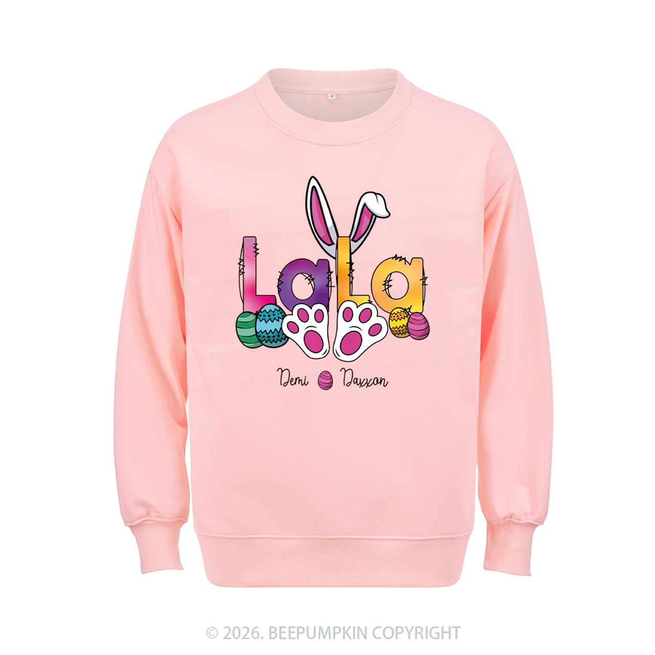 Personalized Spring Easter Bunnies Mimi Sweatshirt