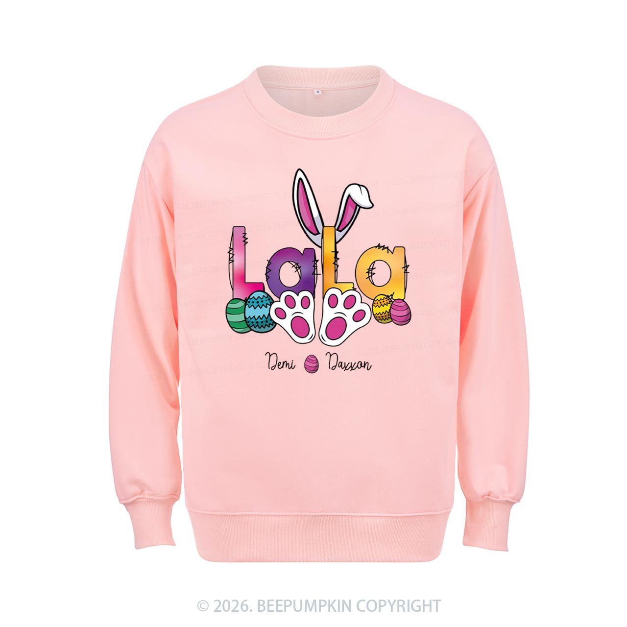 Personalized Spring Easter Bunnies Mimi Sweatshirt
