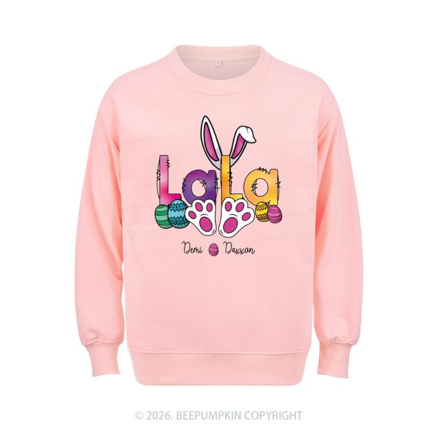 Personalized Spring Easter Bunnies Mimi Sweatshirt