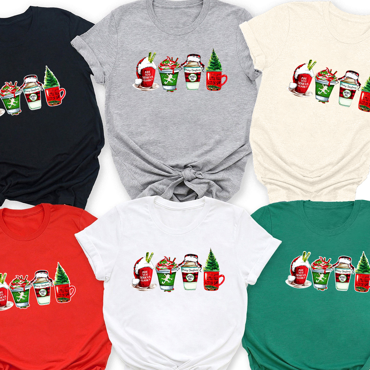 Coffee Cup Christmas Family Matching Shirt