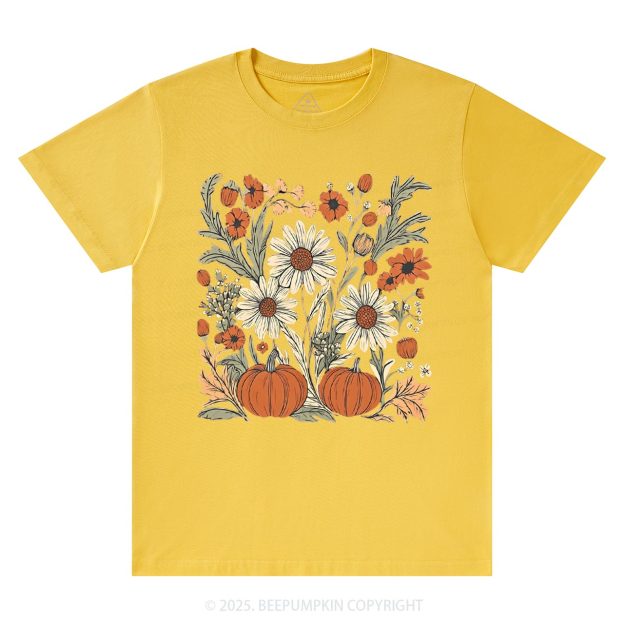 Boho Fall Floral T-Shirts Beepumpkin