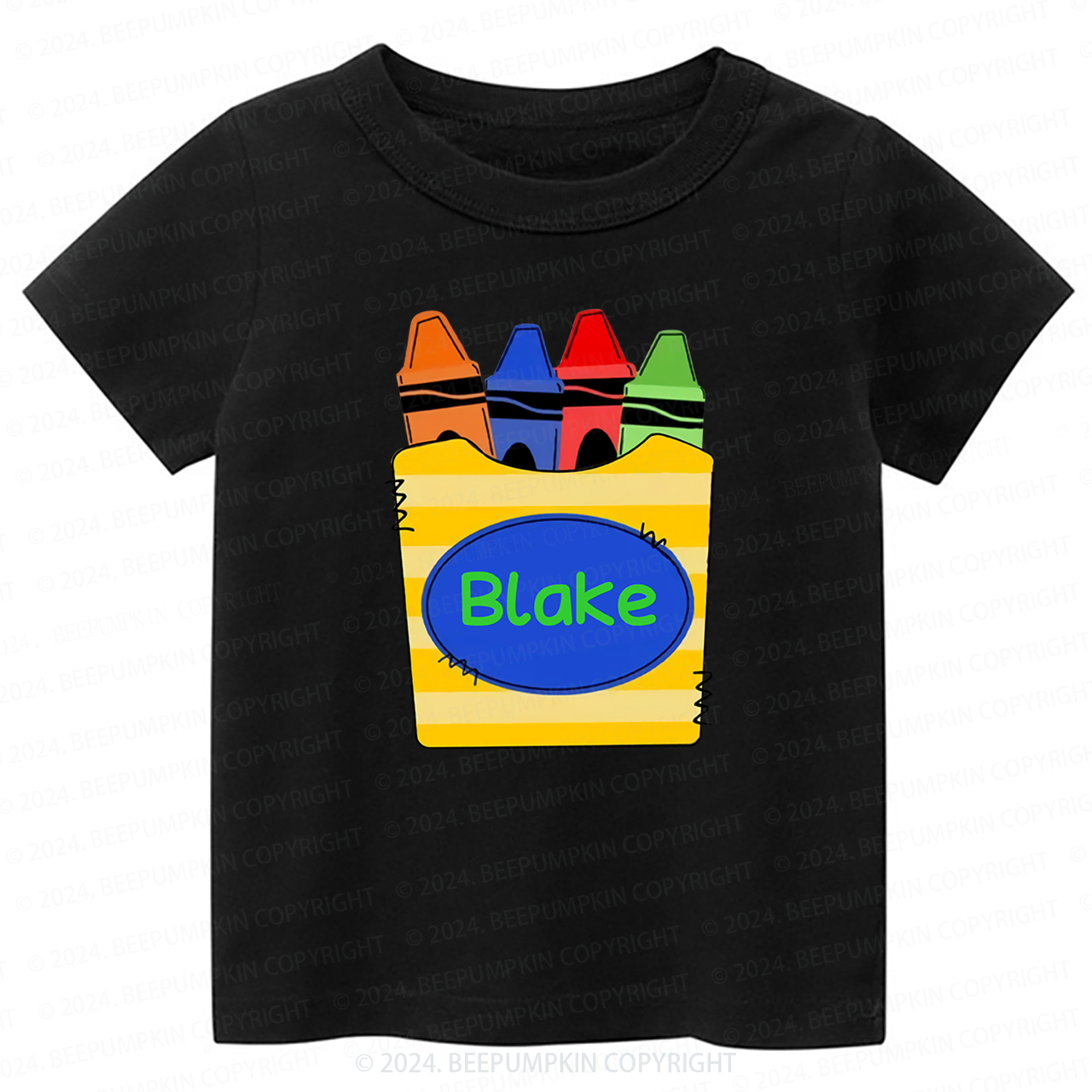 Personalized Boys Crayons Back To School T-shirt