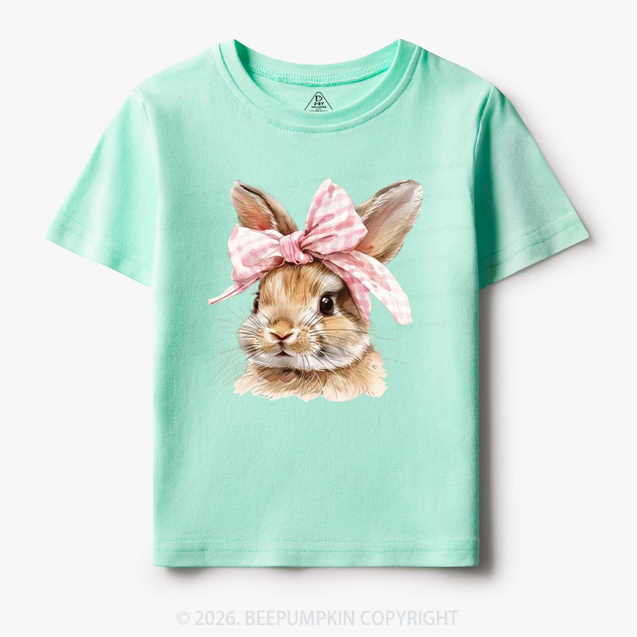 Cute Bunny with Bow Easter Toddler&Kid's Tees