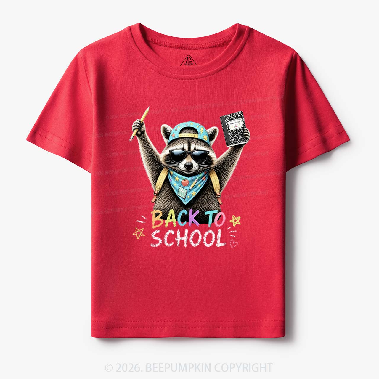 Back to School Raccoon Toddler&Kid's Tees