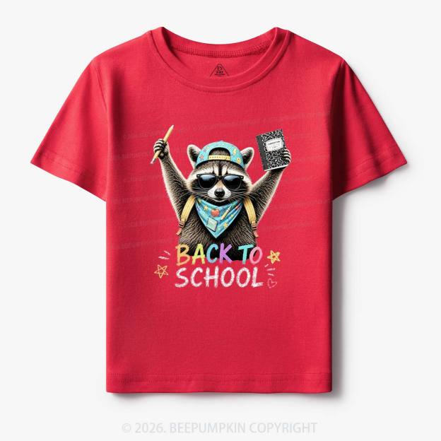 Back to School Raccoon Toddler&Kid's Tees