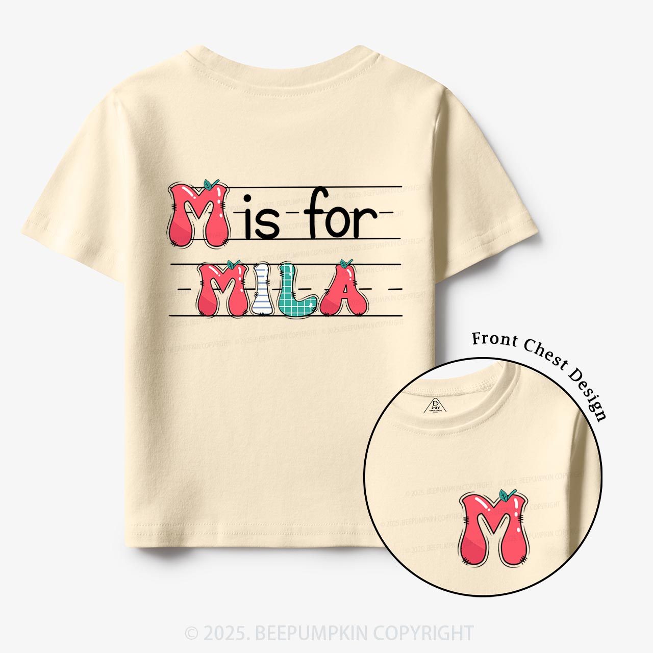 Personalized Kids Name Back To School Toddler&Kid's Tees Beepumpkin