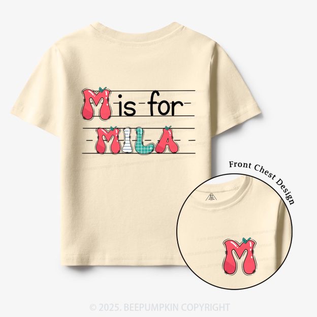 Personalized Kids Name Back To School Toddler&Kid's Tees Beepumpkin