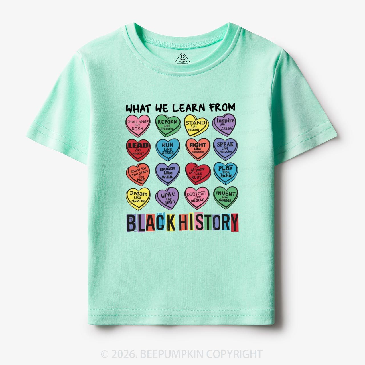 What We Learn From Black History Toddler&Kid's Tees Beepumpkin