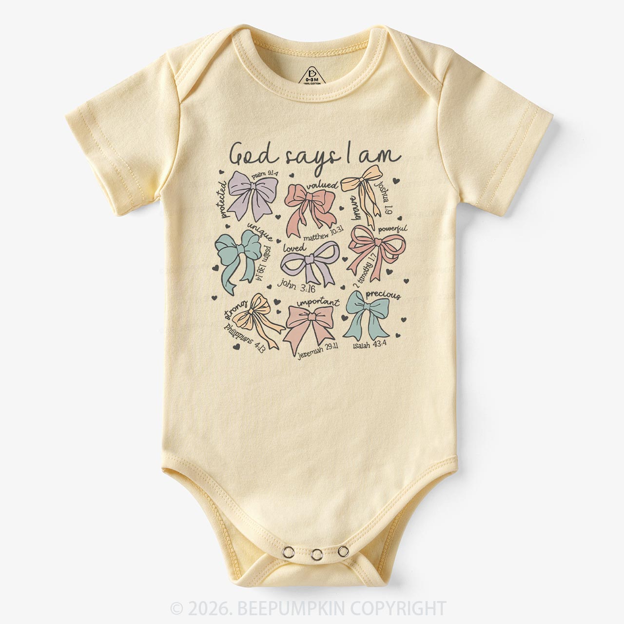 Jesus Gifts God Says I Am Girl Baby Bodysuit