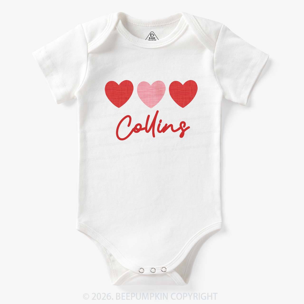 Plaid Heart Valentine's Day Bodysuit For Baby