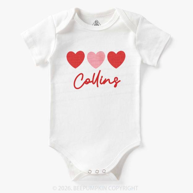 Plaid Heart Valentine's Day Bodysuit For Baby