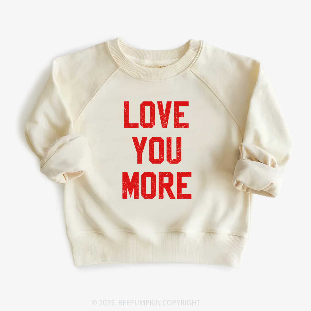 Love You More Valentine's Day Kid's Sweatshirt