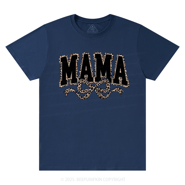 Mama Leopard Coquette Bow T-Shirts Beepumpkin