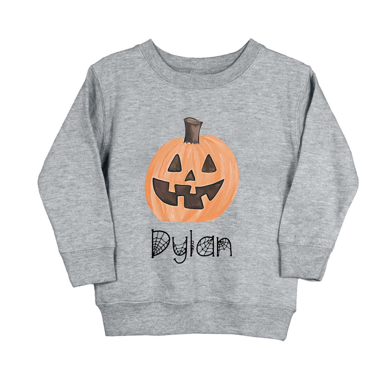 Personalized Halloween Pumpkin Toddler Sweatshirt