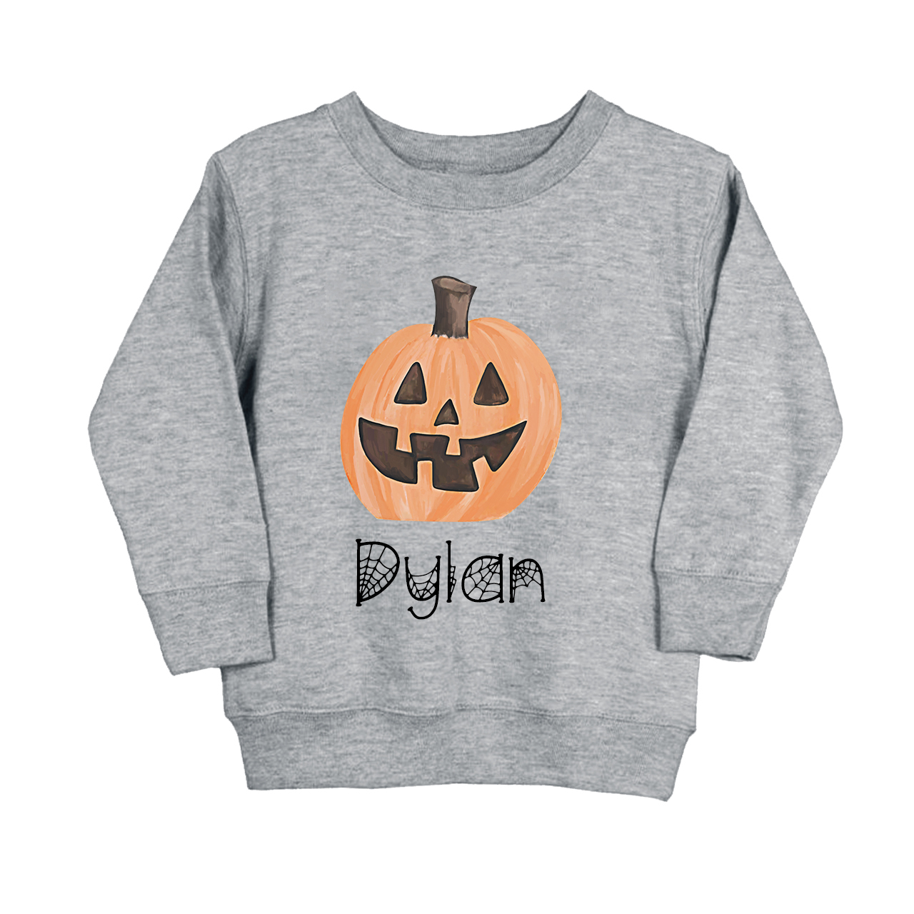 Personalized Halloween Pumpkin Toddler Sweatshirt