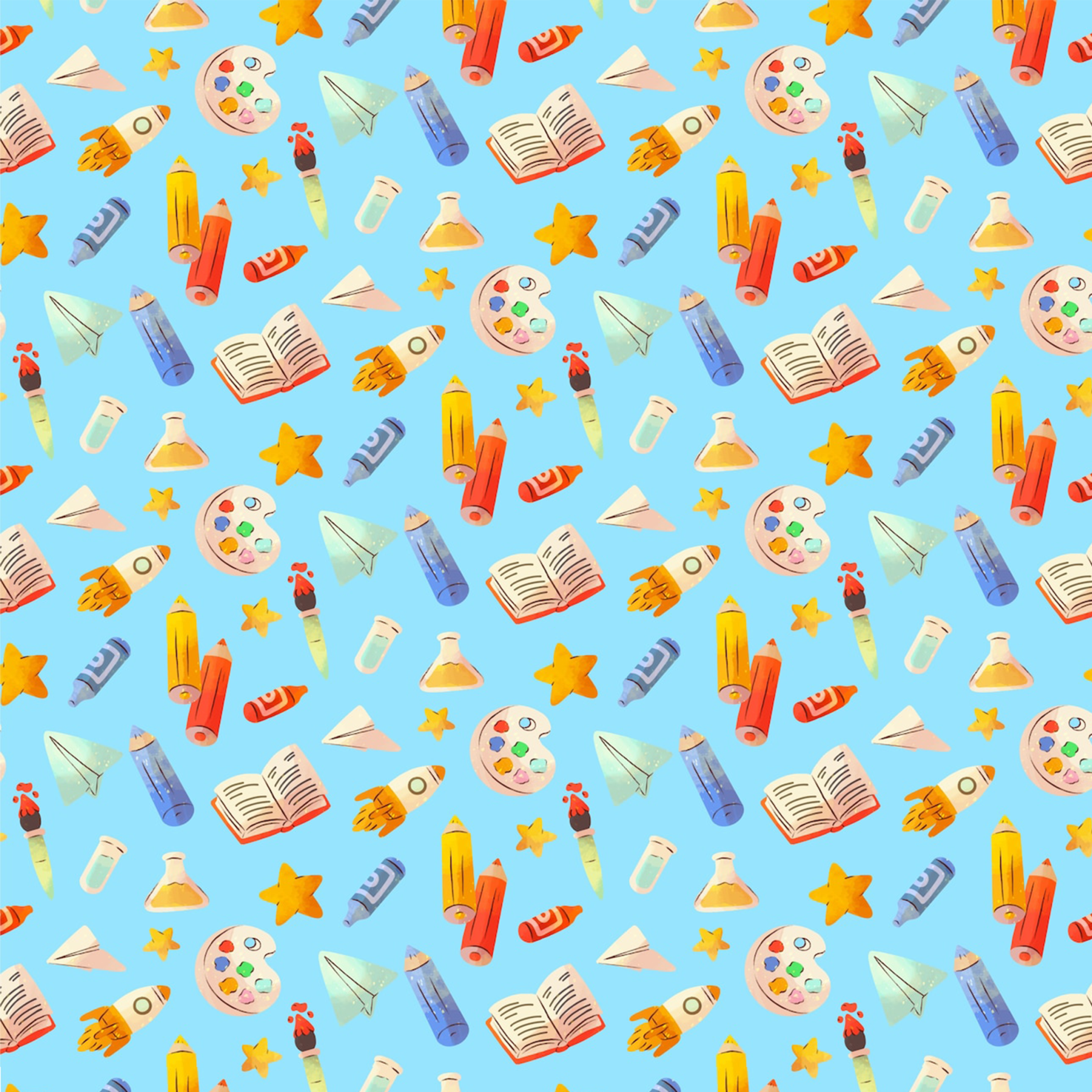 Colored Pencils All Over Print Kids Tees