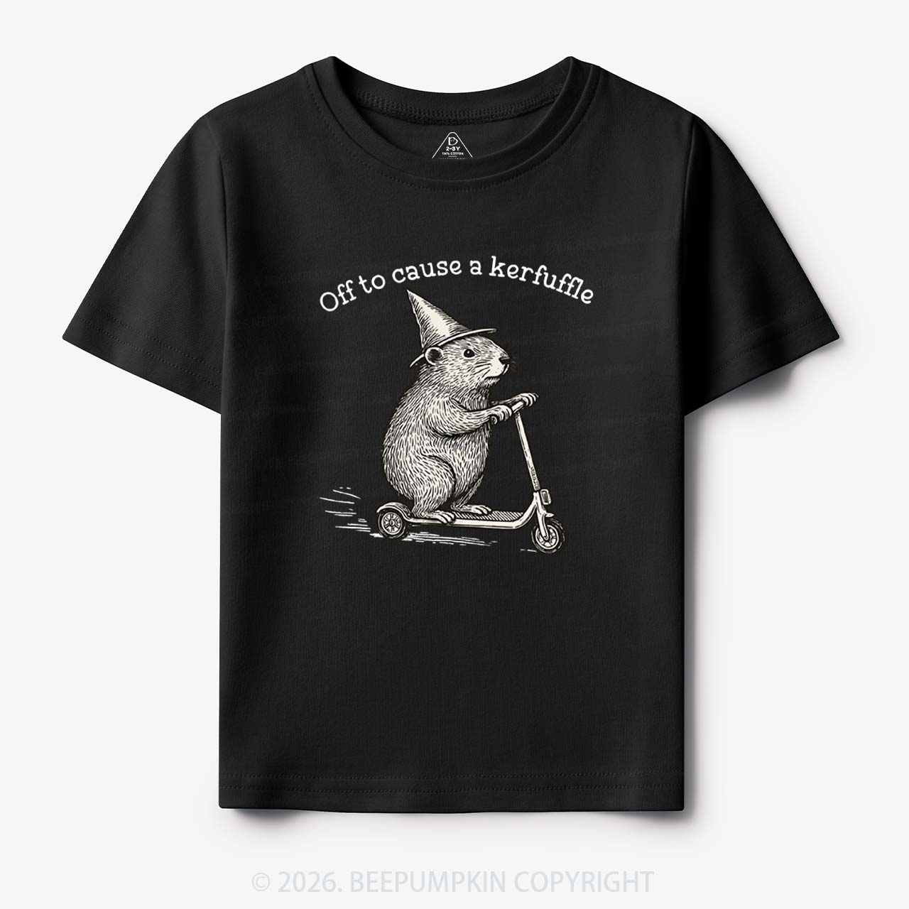Off To Cause A Kerfuffle Groundhog Scooter Toddler&Kid's Tees