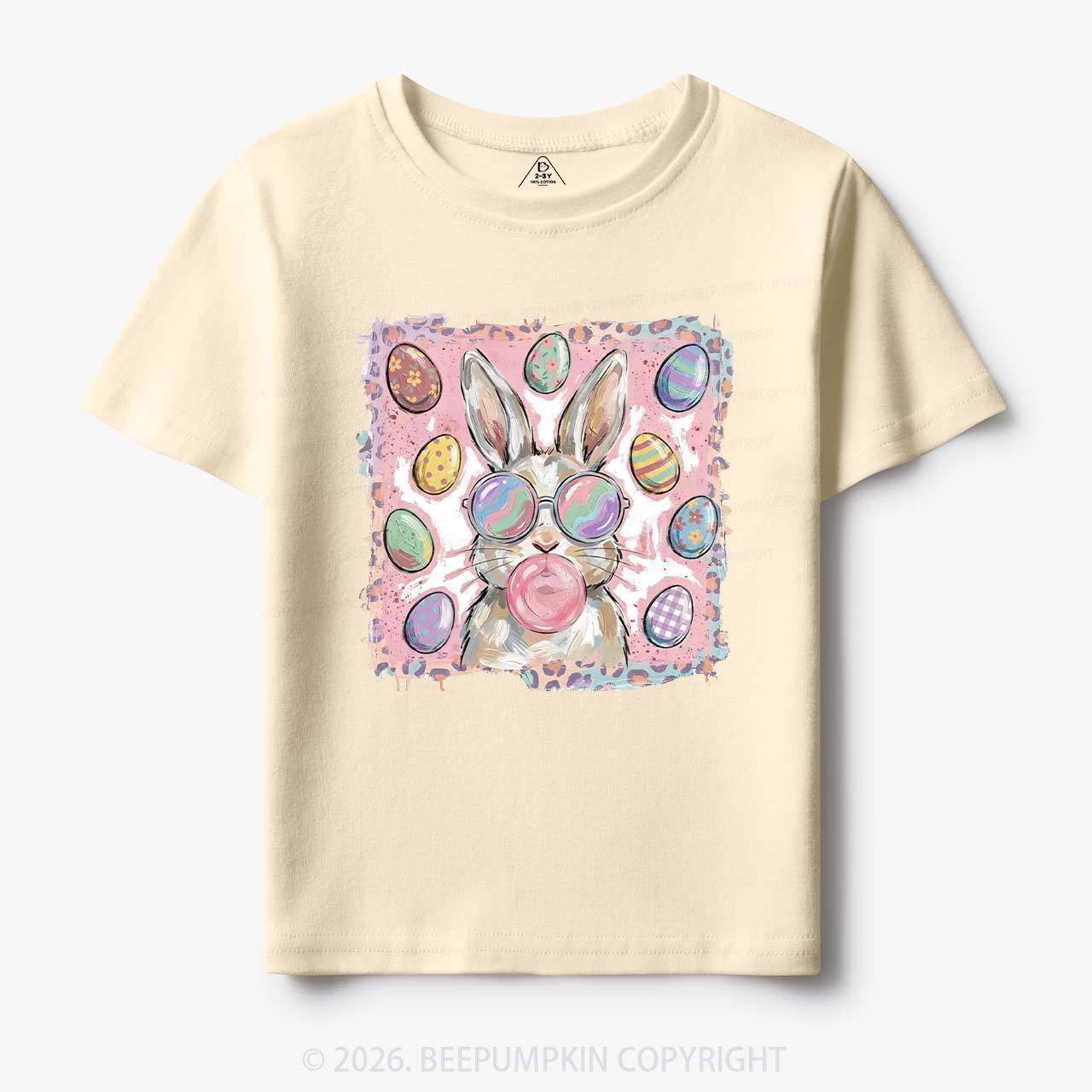 Retro Bubblegum Bunny Colorful Easter Eggs Toddler&Kids Tees