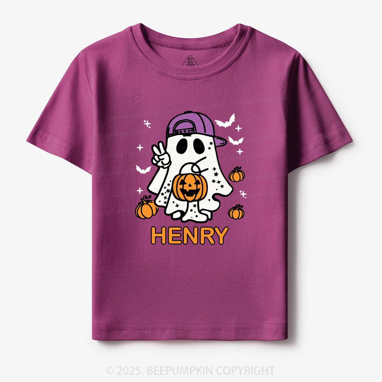 Personalized Halloween Boy Ghost Toddler&Kid's Tees Beepumpkin