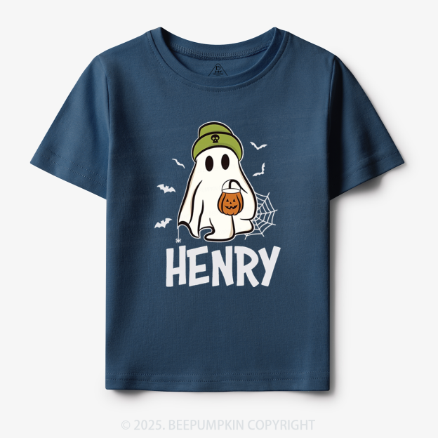 Personalized Ghost Name Toddler&Kid's Tees Beepumpkin