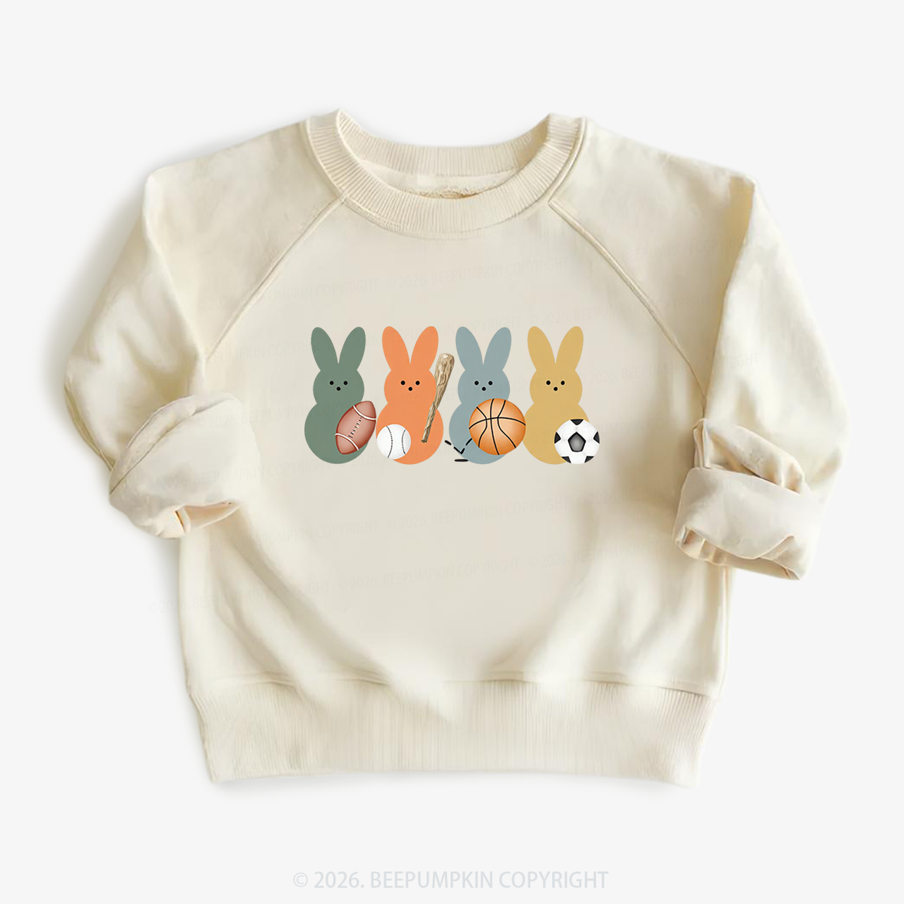 Easter Sporty Bunnies Toddler&Kid's Sweatshirt