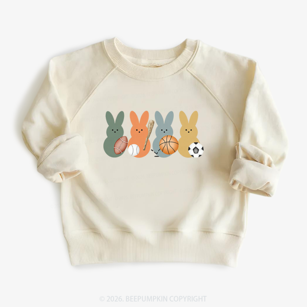 Easter Sporty Bunnies Toddler&Kid's Sweatshirt