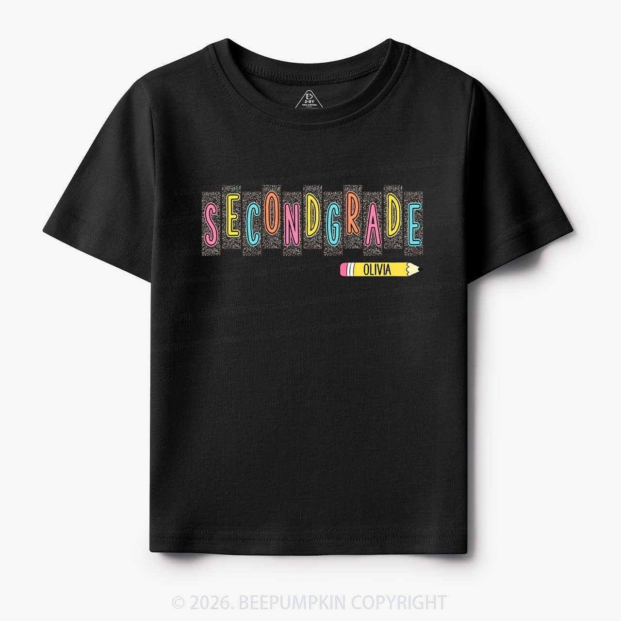 Personalized Name Preppy Daisy Floral Back to School Toddler&Kid's Tees