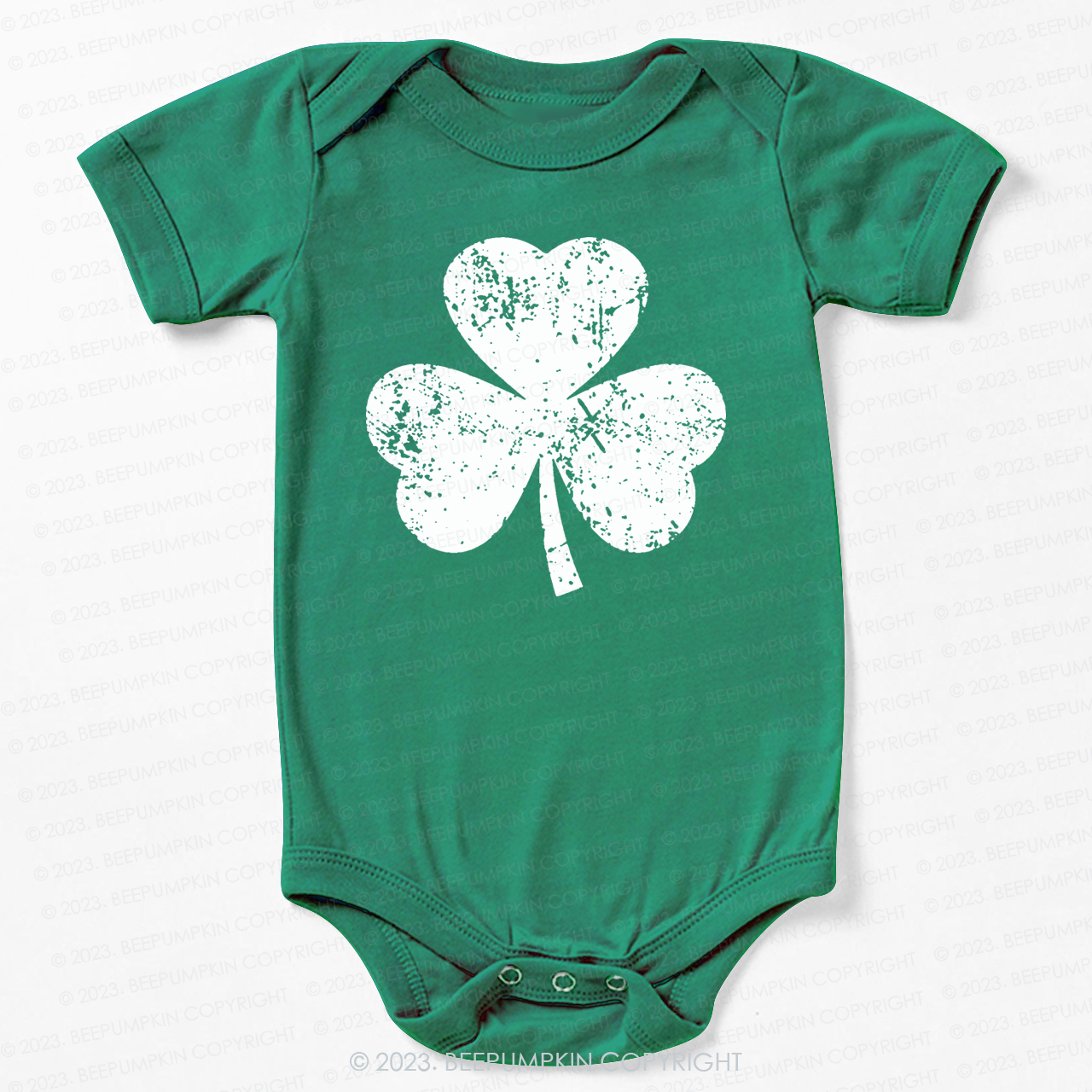 Three Leaves Clover St.Patricks Day Bodysuit For Baby