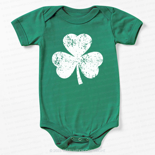 Three Leaves Clover St.Patricks Day Bodysuit For Baby
