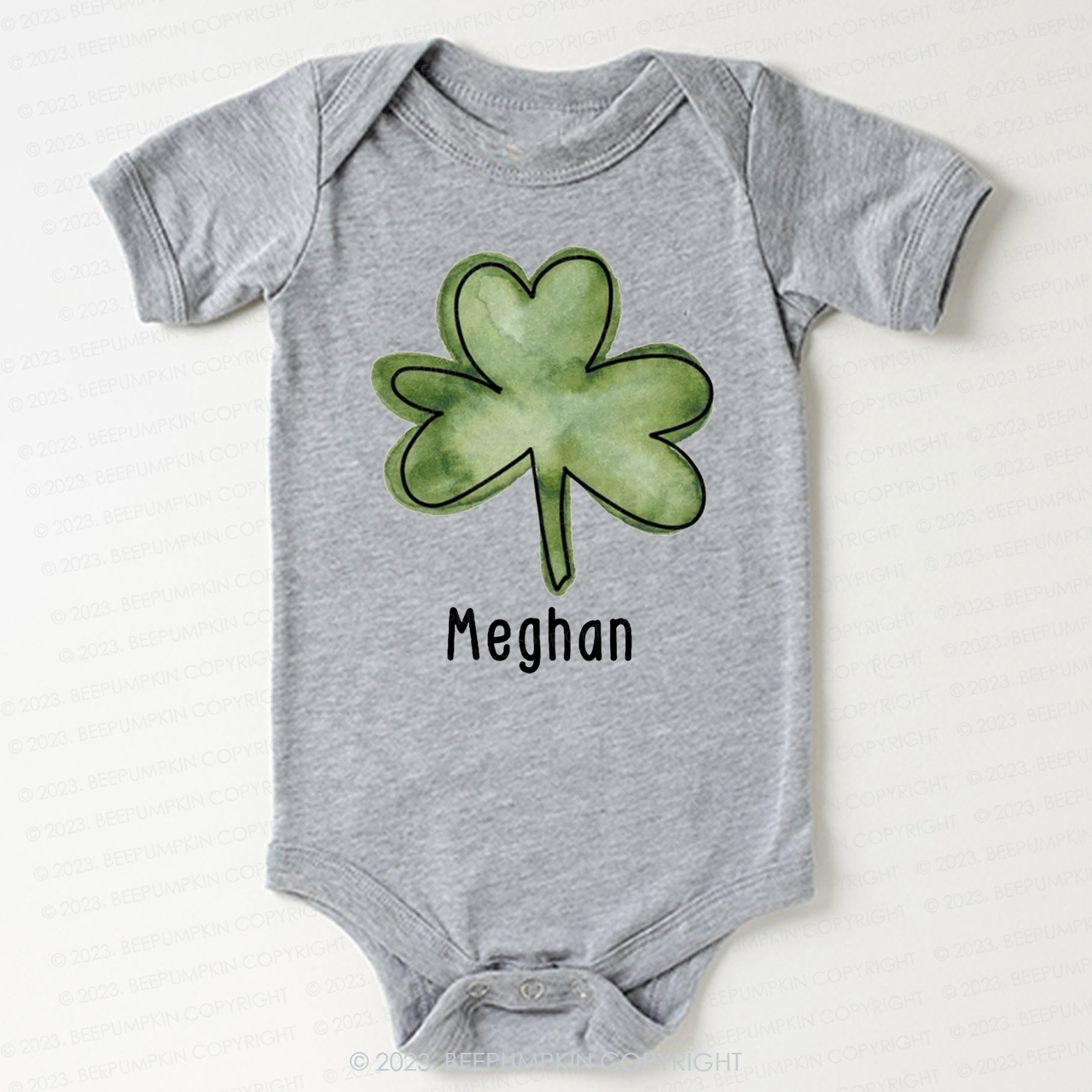 Personalized Shamrock St.Patricks Day Bodysuit For Baby
