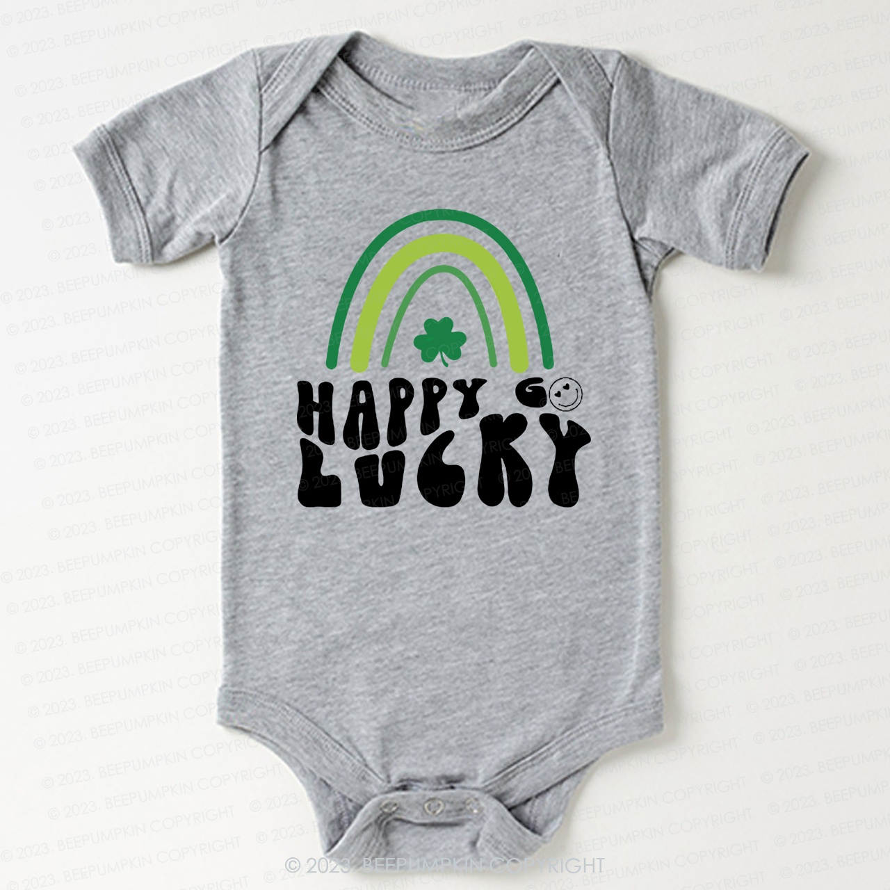 Happy Go lucky St.Patricks Day Bodysuit For Baby