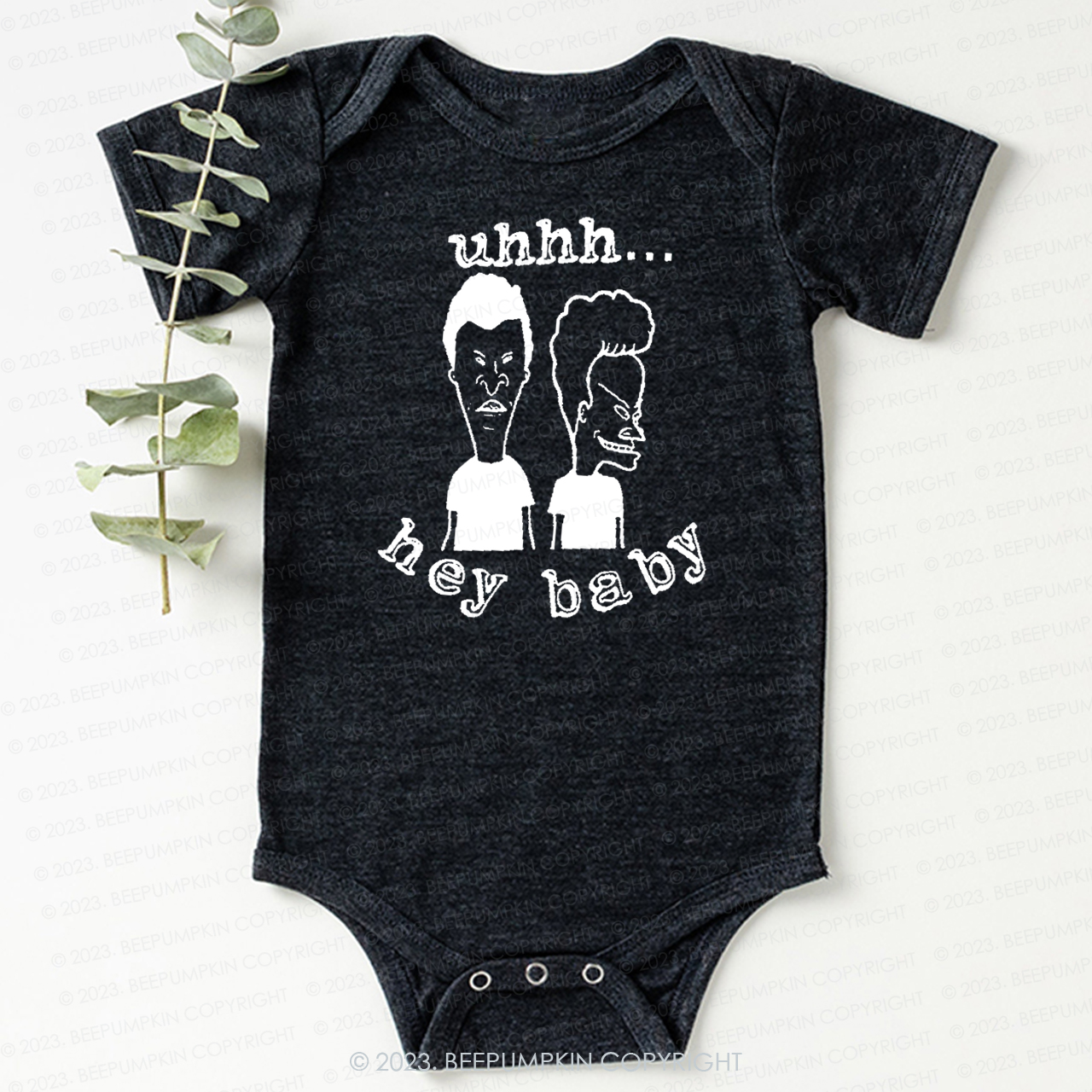 Hey Baby Beavis Butthead Funny 90s Graphic Bodysuit For Baby