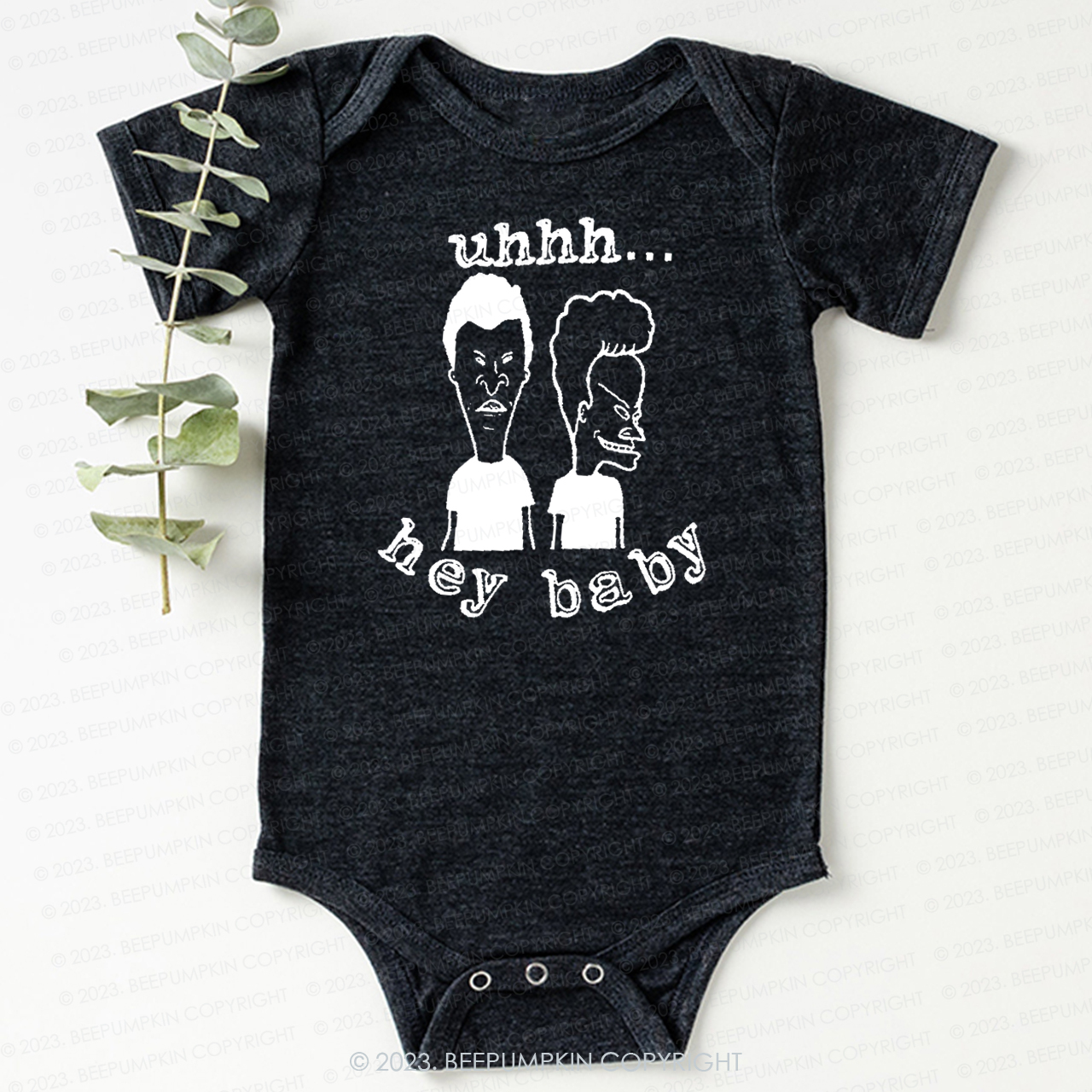 Hey Baby Beavis Butthead Funny 90s Graphic Bodysuit For Baby