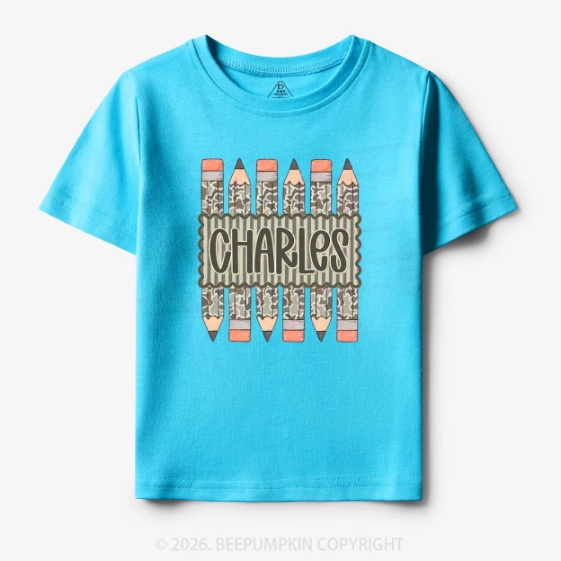 Personalized Back To School Camo Pencil Shirt