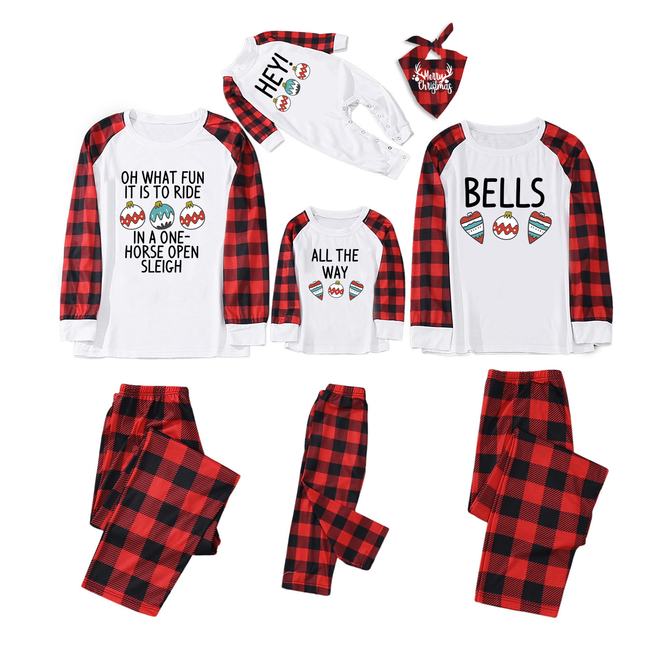 Hey Bells Christmas Family Matching Pajamas Sale-Beepumpkin™