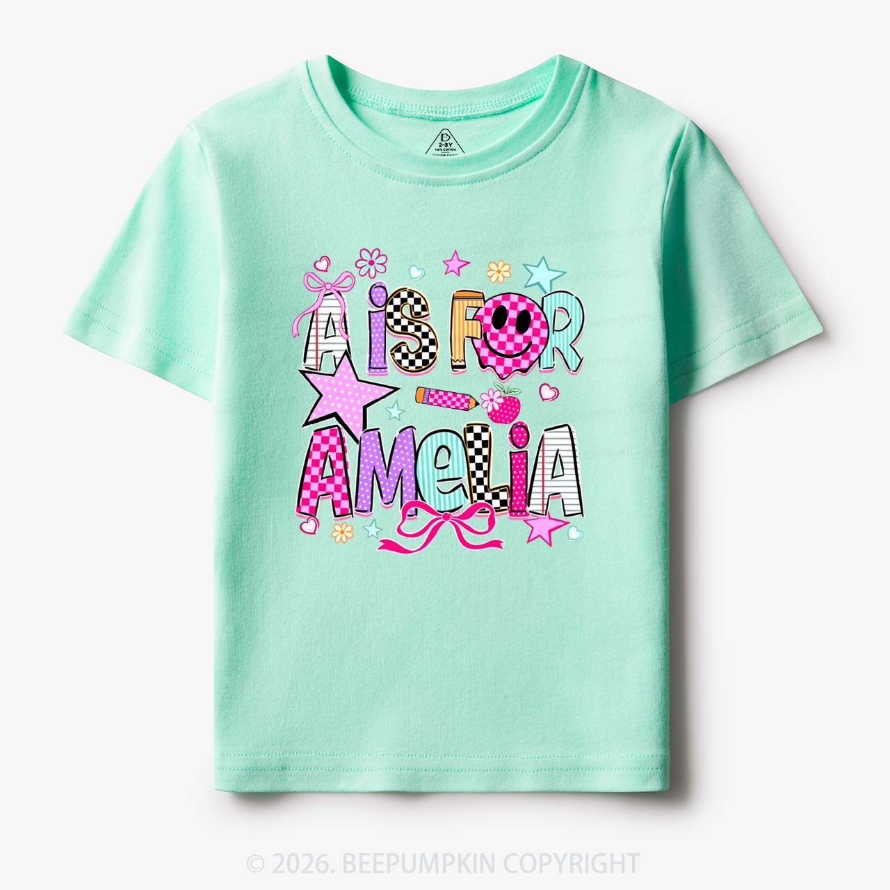 Personalized Letter Is For Name Colorful Toddler&Kid's Tees