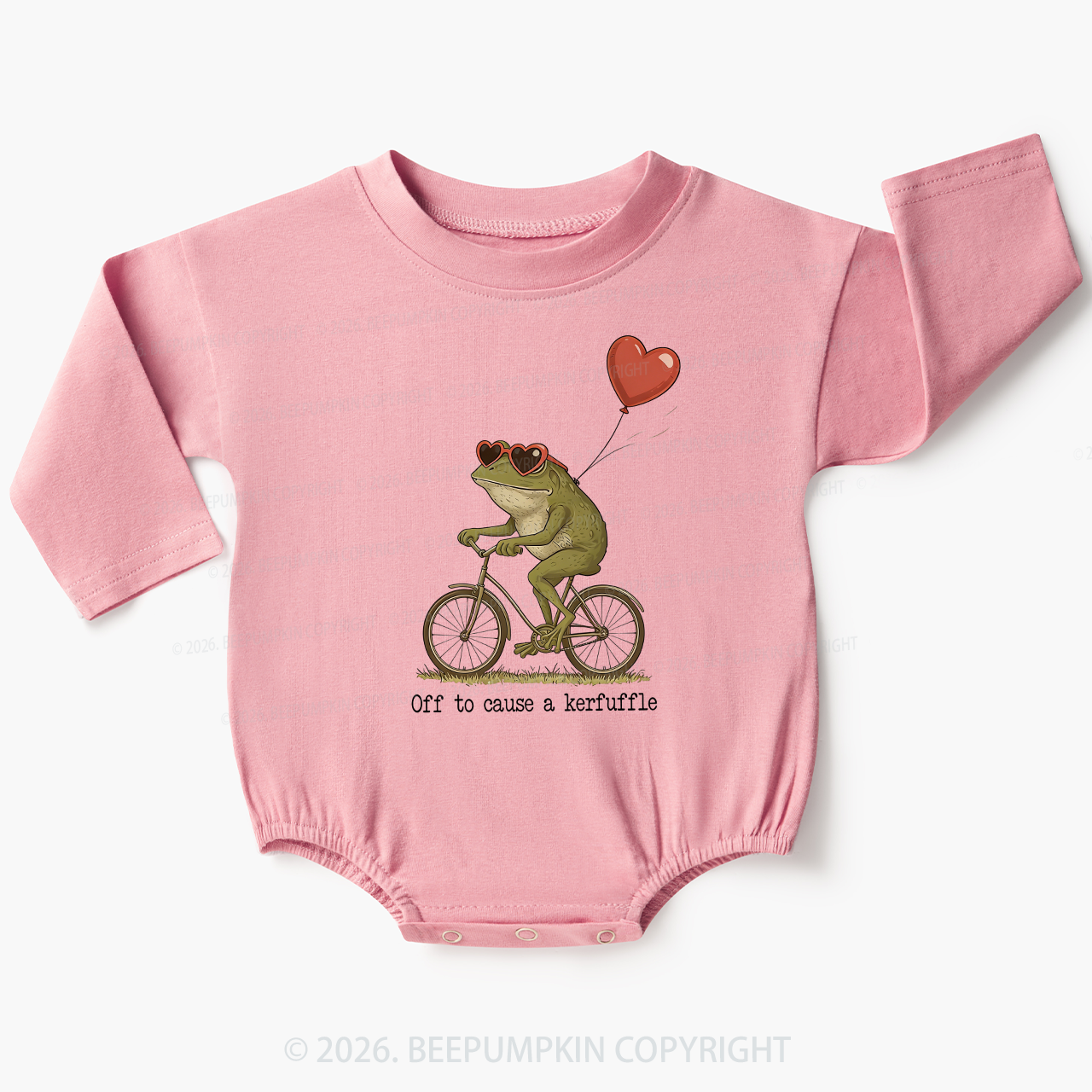 Off To Cause A Kerfuffle Baby Bubble Romper Beepumpkin