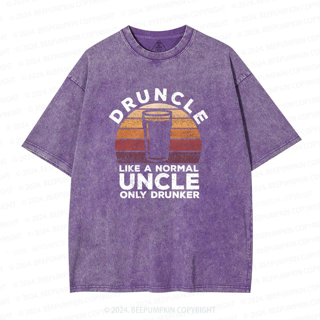 Druncle Like A Normal Uncle Only Drunker Uncle Washed T-Shirts 
