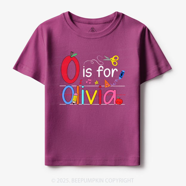 Personalized Interesting Kids Name Toddler&Kid's Tees Beepumpkin