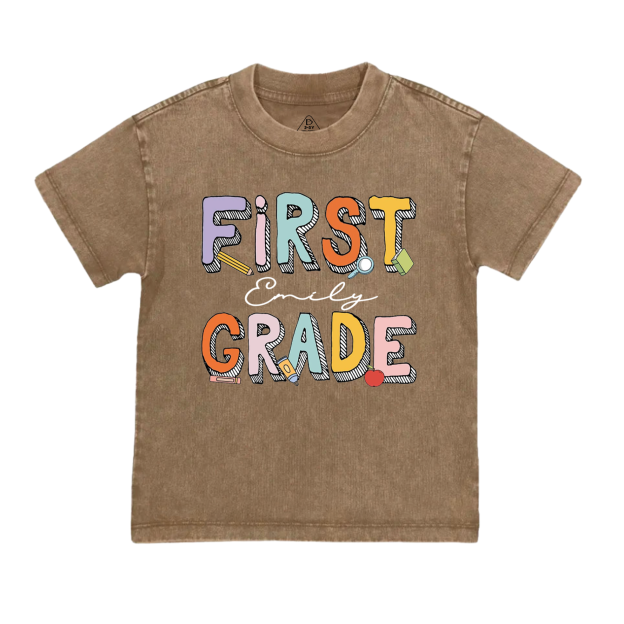 Personalized Back To School Bundle Toddler&Kids Washed Tees